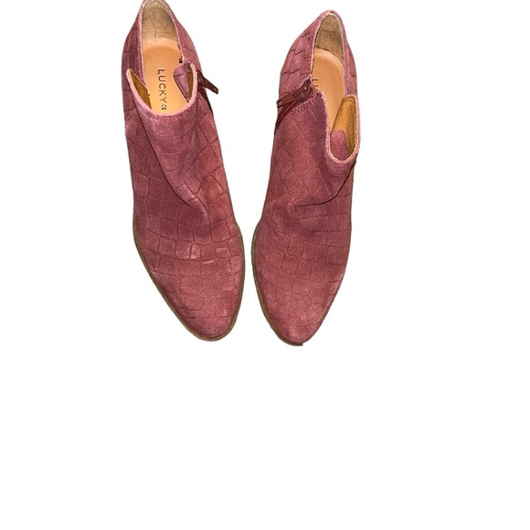 Lucky brand Saucie Womens Comfort Insole Pointed Toe suede Ankle boots size 6 - Picture 3 of 7